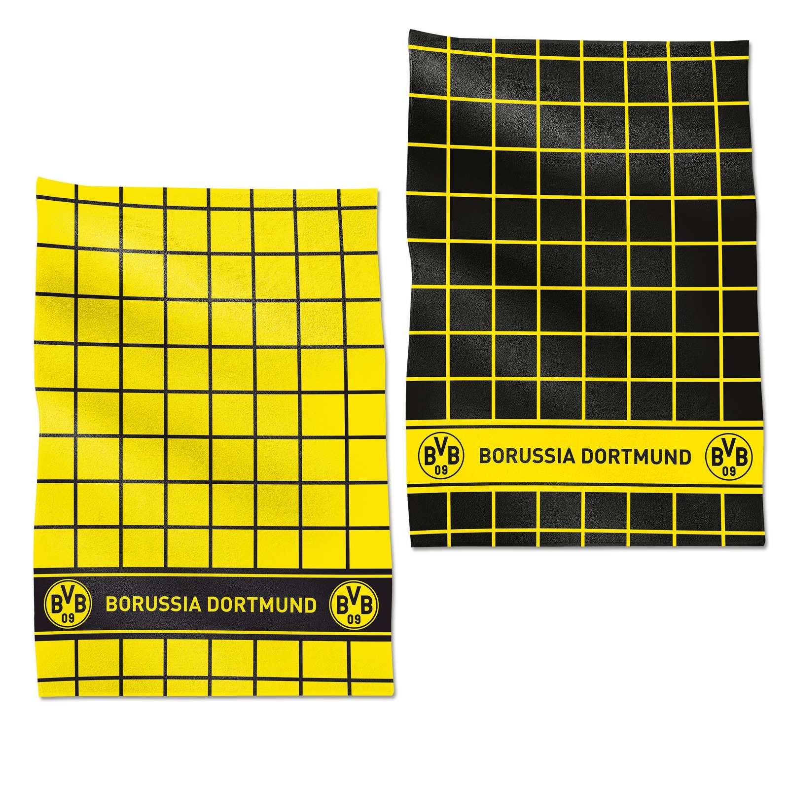Borussia Dortmund Gästehandtücher Blockstreifen 2-er Set 50 x 30 cm 