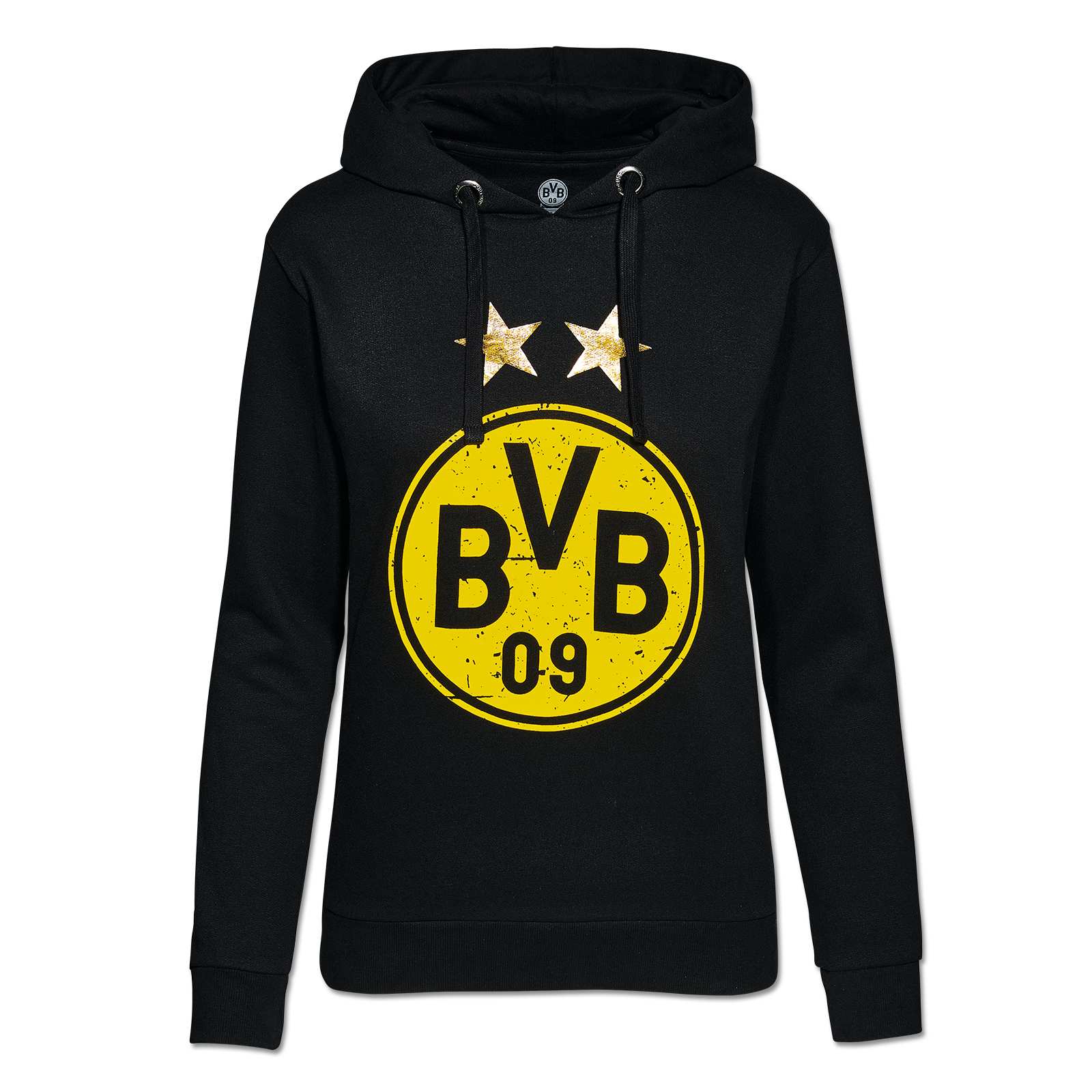BVB-Hoodie Retrospektiv für Frauen grau Grau Borussia Dortmund ORIGINAL 