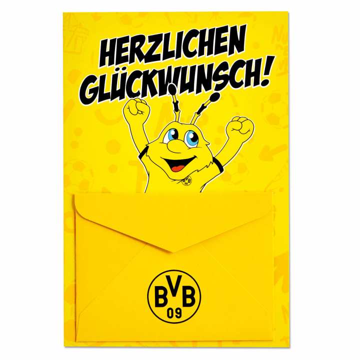 Glückwunschkarte Geburtstag BVB Borussia Dortmund Geburtstagskarte Karte BVB 09 
