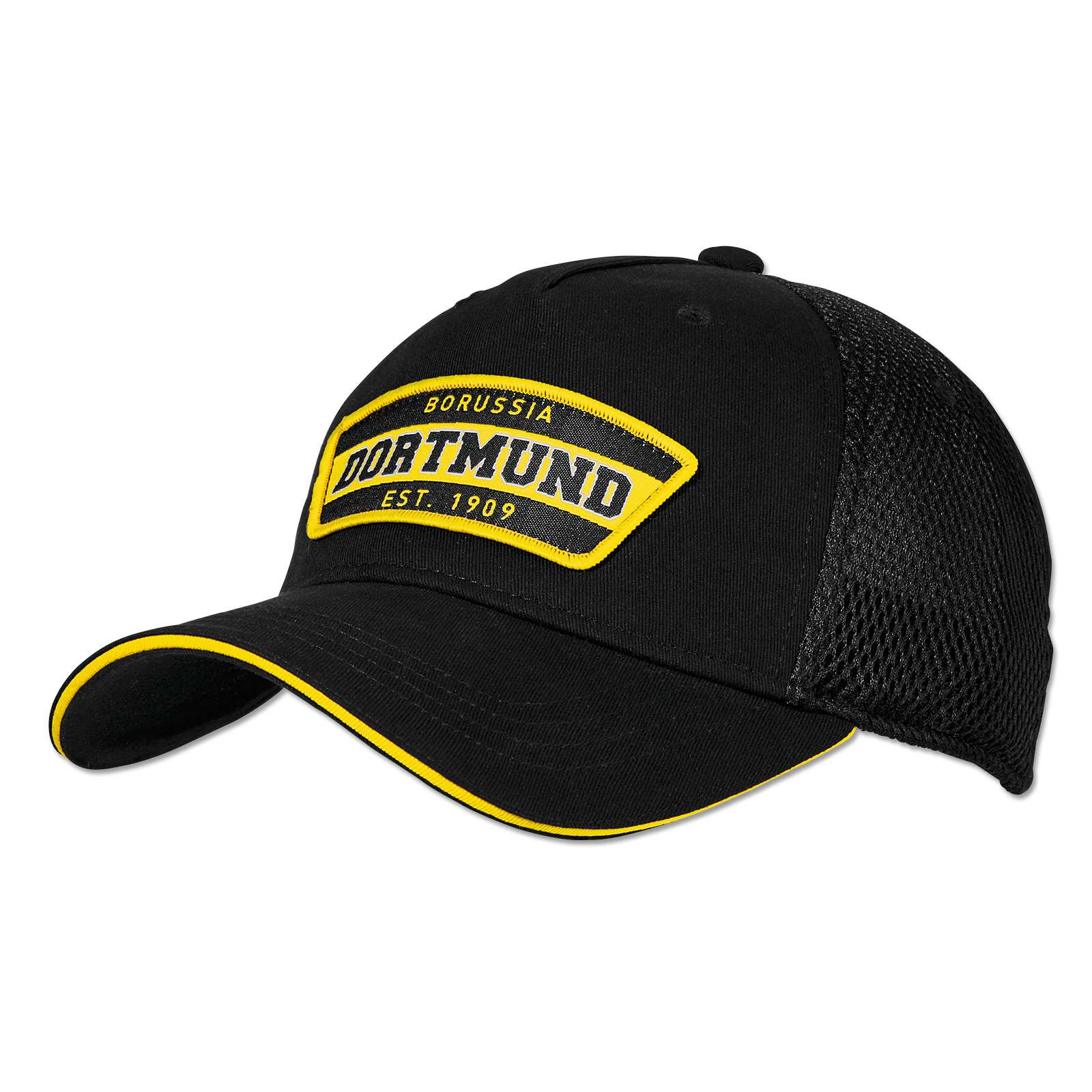 Fanshop Lünen Basecap Pirat Dortmund Kappe Cap mit Stick Baseballcap Mütze Fahne schwarz/gelb Piraten