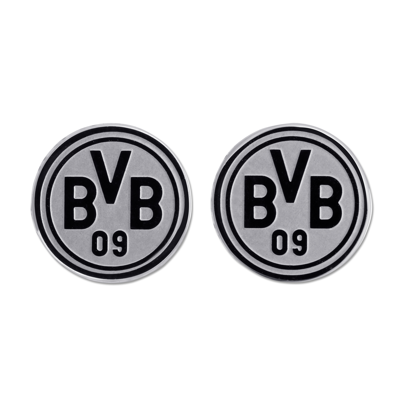 BVB Ohrstecker Ohrringe Herzform BVB 09 Logo 2er-Set Borussia Dortmund Schmuck 