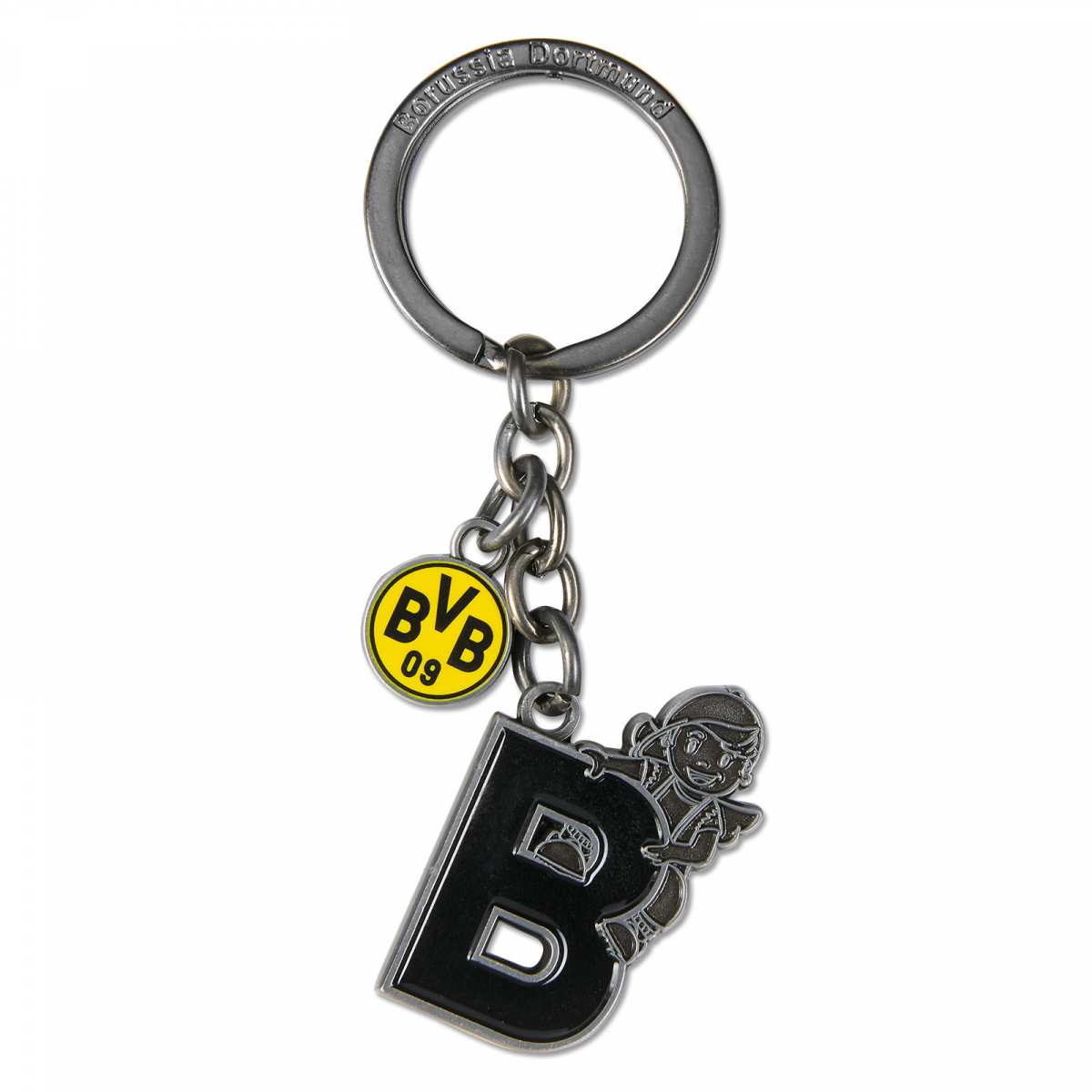 Borussia Dortmund Schlüsselanhänger BVB "Schutzengel" und Buchstabe "D" BVB 