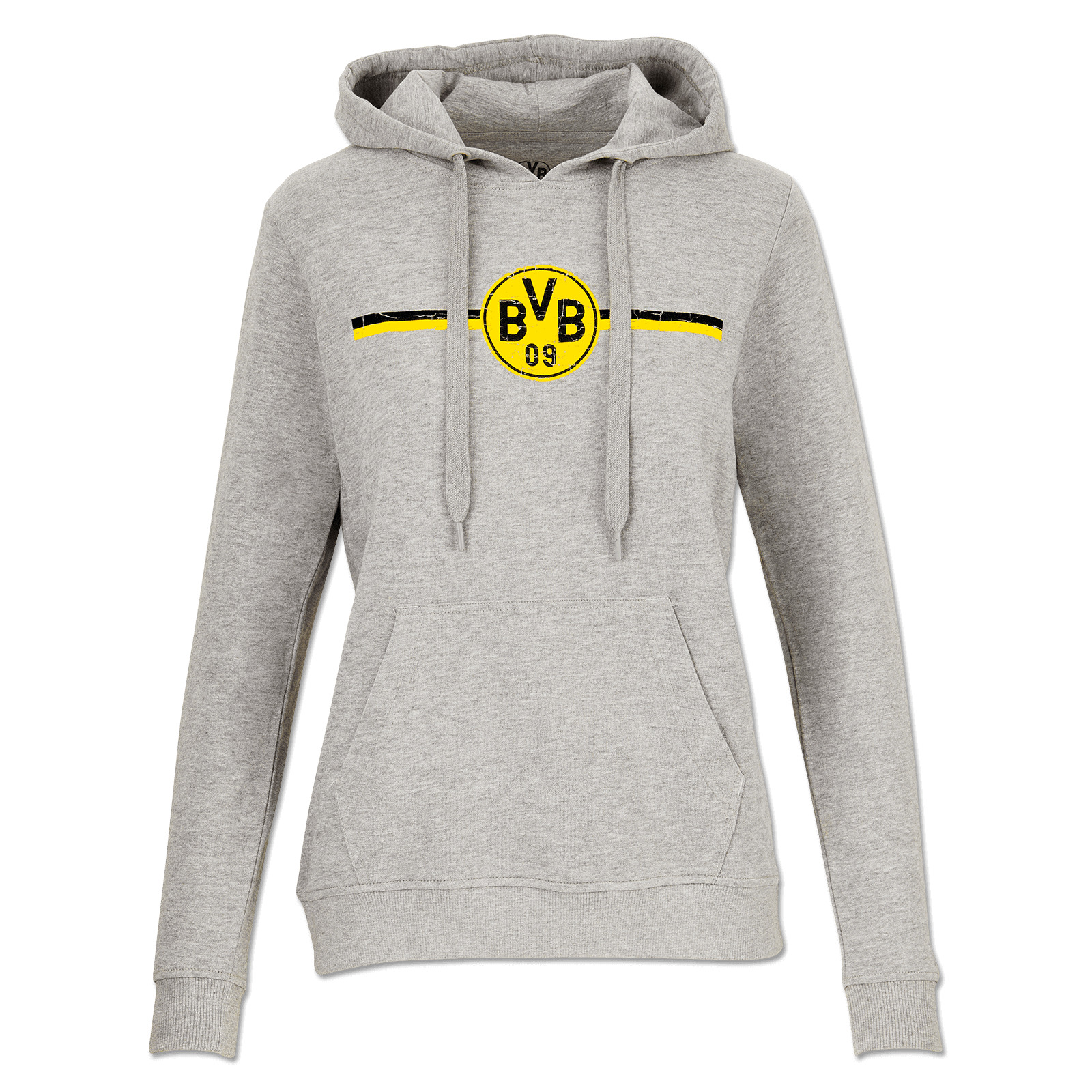 ORIGINAL BVB-BOX-LOGO-Hoodie Damen grau Grau Borussia Dortmund 